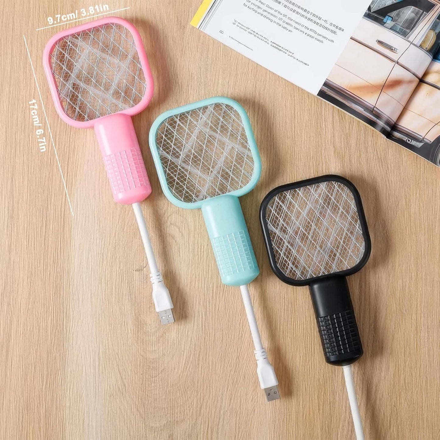 Electric Mosquito & Fly Killer Racket Plug-In Bug Zapper Lamp