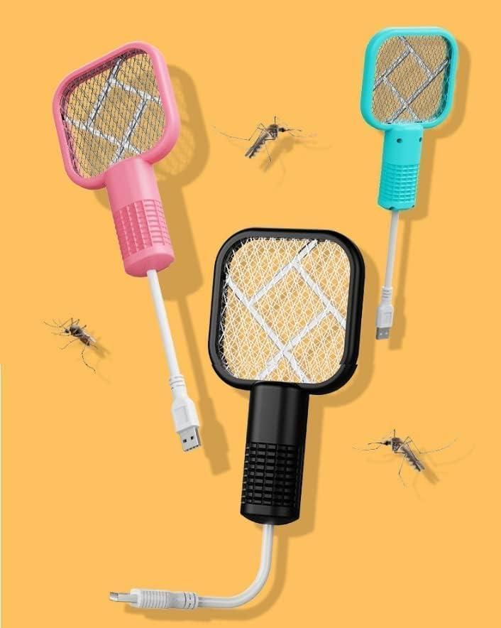 Electric Mosquito & Fly Killer Racket Plug-In Bug Zapper Lamp