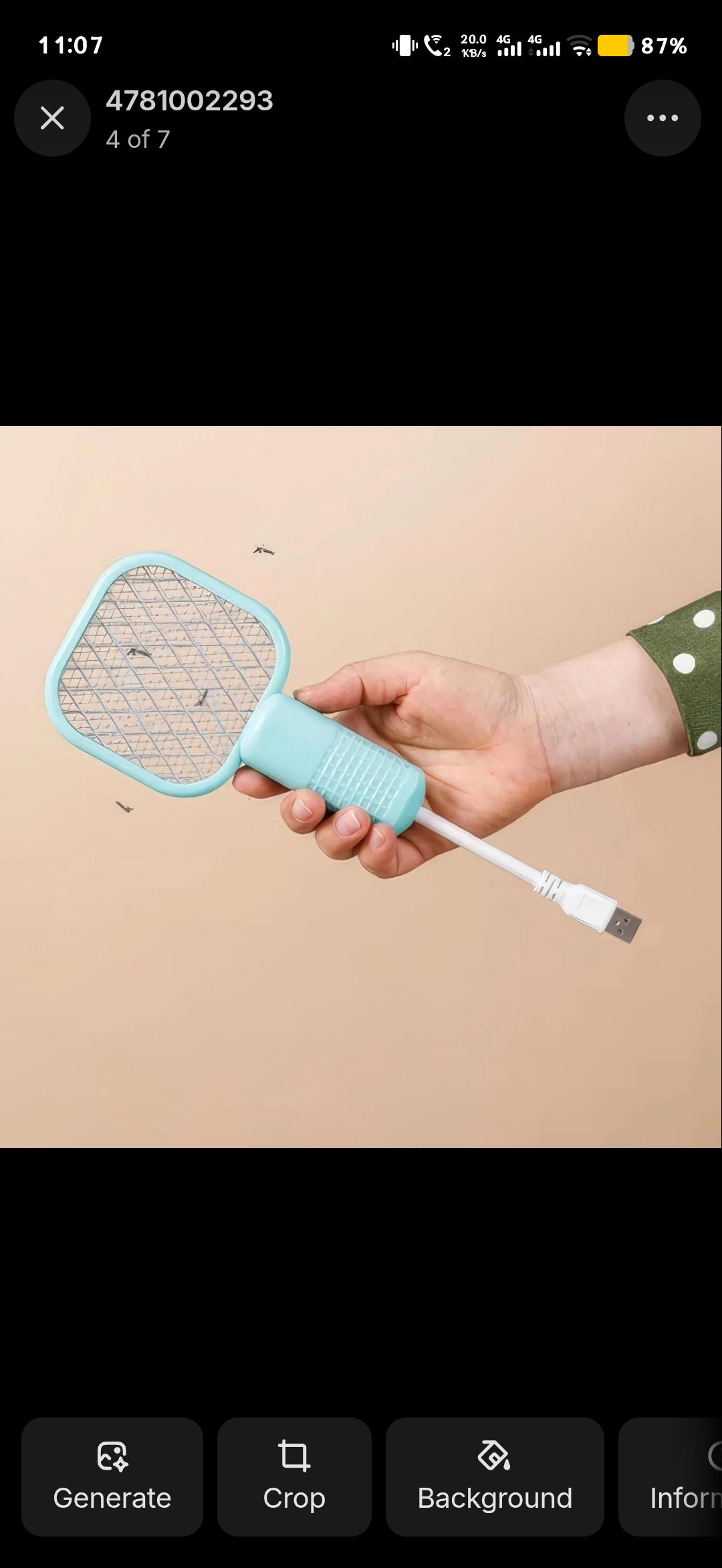 Electric Mosquito & Fly Killer Racket Plug-In Bug Zapper Lamp