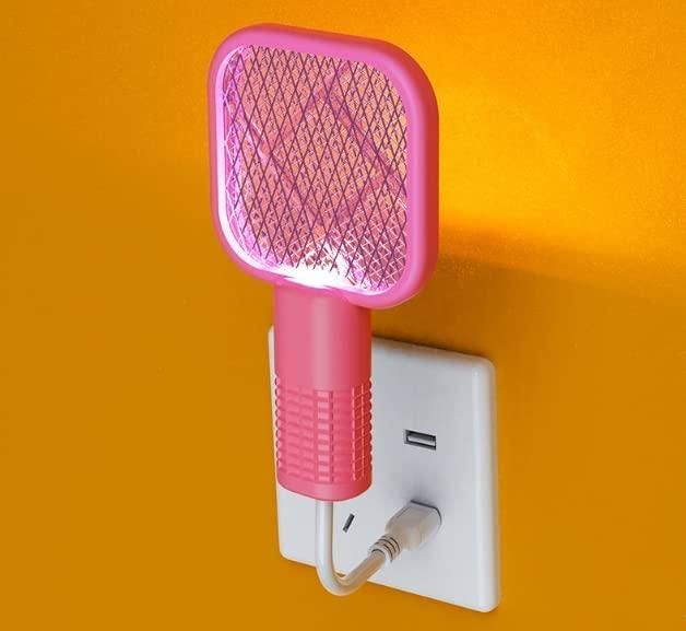 Electric Mosquito & Fly Killer Racket Plug-In Bug Zapper Lamp